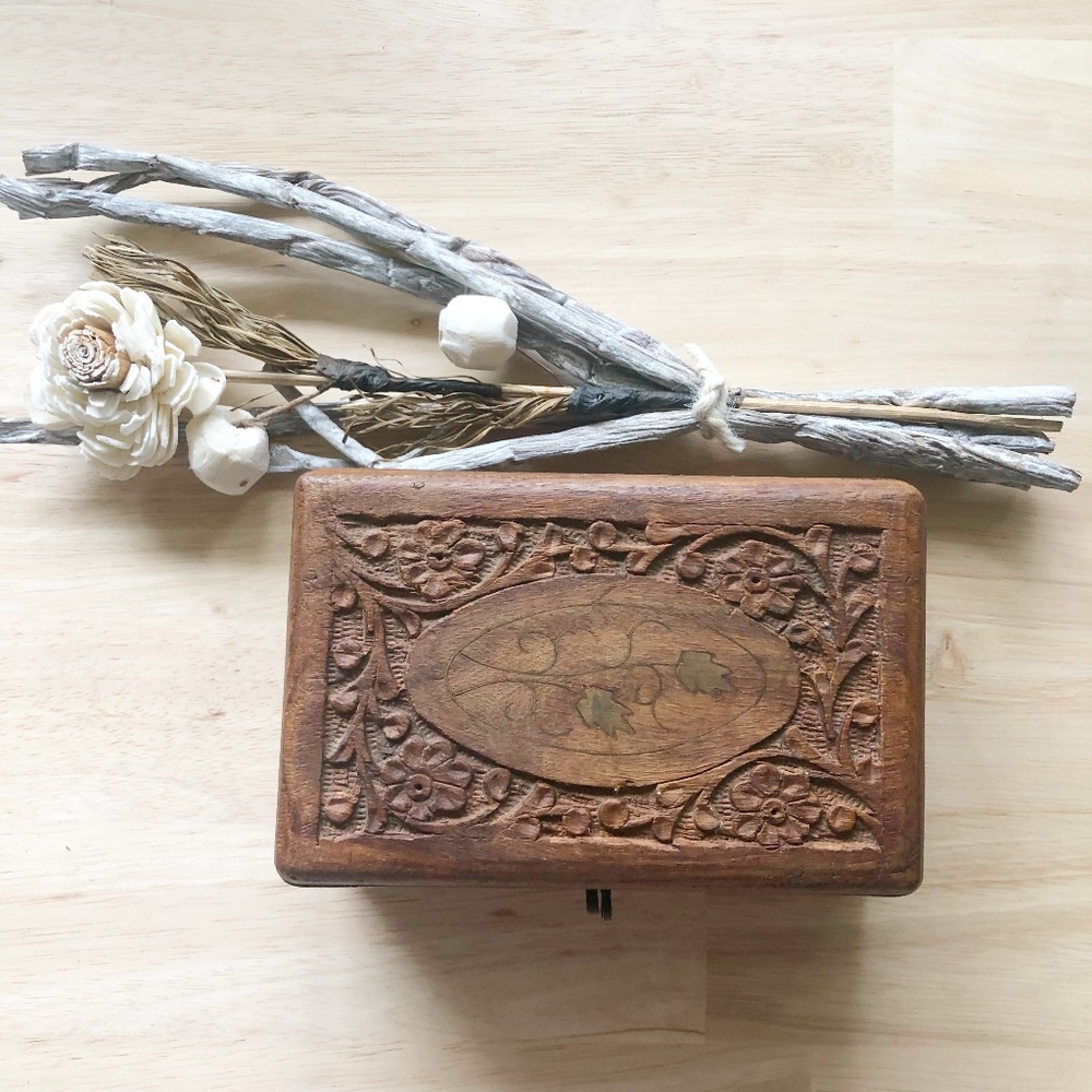 Beautiful bohemian wood box